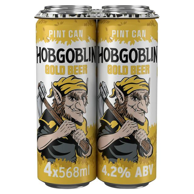 Hobgoblin Gold Ale Beer Pint Can 4x568ml - gallery image 1