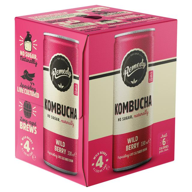 Remedy Wild Berry Kombucha 4x330ml - gallery image 1