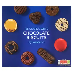 Sainsbury's Milk, Dark & White Chocolate Biscuits 400g