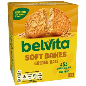 Belvita 5 x 50g Soft Bakes Multipack Golden Oats Cereal Snack Bars - gallery image 4