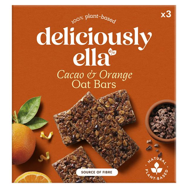 Deliciously Ella 3 x 50g Cacao & Orange Multipack Oat Bars - gallery image 1