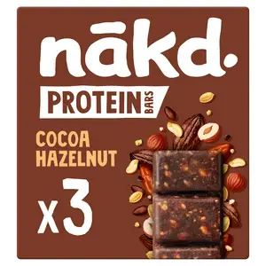 Nakd Cocoa Hazelnut Protein Bars 3x45g