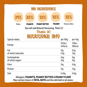 Nakd Peanut Butter Protein Bars 3x45g - gallery image 4
