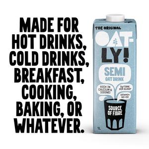 Oatly Semi Oat Drink Long Life 1L - gallery image 3