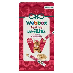 Webbox Lick-e-Lix Turkey Cranberry Cat Treats x 15g Sainsbury's
