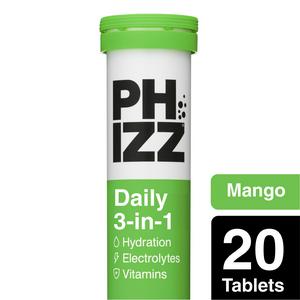 Phizz Daily 3-in-1 Hydration, Electrolytes & Vitamins Effervescent Tablets Mango x20 Tablets - video