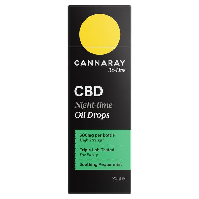 Cannaray Re Live CBD Night time Oil Drops 10ml - gallery image 1