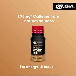 Optimum Nutrition Gold Standard Pre Workout Energy Shot Mixed Berry Flavour single serve 60ml - gallery image 2