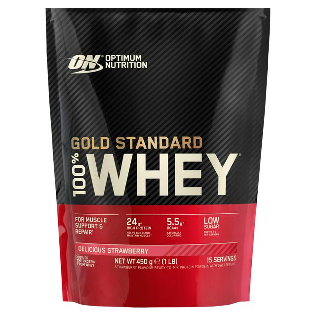 Optimum Nutrition Gold Standard Whey Protein Powder Delicious Strawberry Flavour 15 servings 450g - gallery image 1