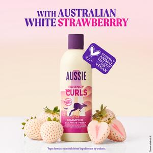 Aussie Bouncy Curls Jojoba Macadamia Nut & Coconut Oils Hydrating Shampoo For Wavy & Curly Hair - gallery image 4