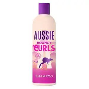 Aussie Bouncy Curls Jojoba Macadamia Nut & Coconut Oils Hydrating Shampoo For Wavy & Curly Hair