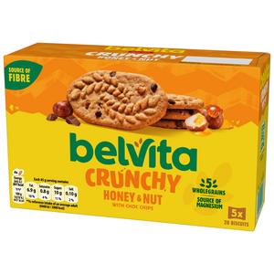 Belvita 5 x 45g Honey & Nut with Chocolate Chips Multipack Cereal Snack Bars - gallery image 4