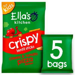 Ella's Kitchen Organic Crispy Pizza Lentil Crisps Kids Snack Multipack 3+ Years 5x10g - gallery image 2