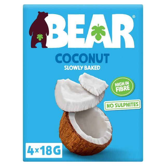 BEAR Fruit Dried Coconut Chips 4x18g - gallery image 1