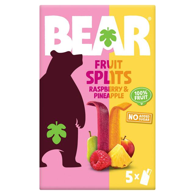 BEAR Fruit Splits Pineapple & Raspberry Multipack 5x20g - gallery image 1
