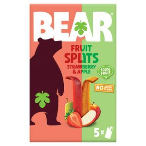 BEAR Fruit Splits Strawberry & Apple Multipack 5x20g