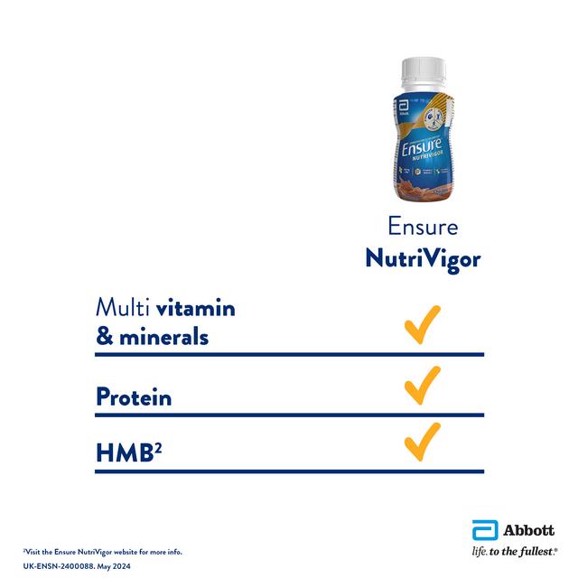 Ensure NutriVigor, 400g, Chocolate Flavour Nutritional Shake, With Protein & 27 Vitamins & Minerals - View #3