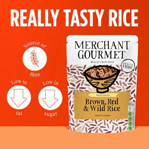 Merchant Gourmet Wholegrain Brown Red & Wild Microwave Rice 250g - gallery image 3