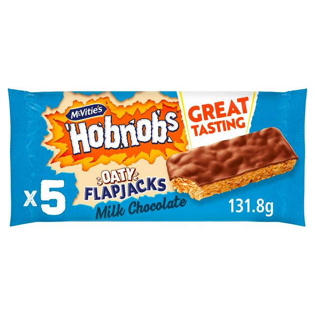 McVitie's Hobnobs Oaty Flapjacks Milk Chocolate Multipack 5x26.4g - gallery image 1