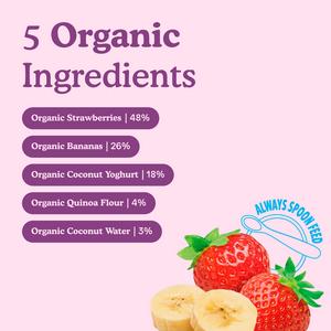 Little Freddie Organic Dairy Free Strawberry Yoghurt Baby Food Pouch 6+ Months 90g - gallery image 3