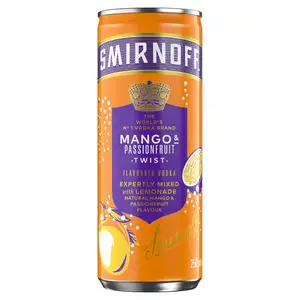 SAINSBURYS > Food Cupboard > Smirnoff Mango Passionfruit Twist & Lemonade Ready To Drink Premix 250ml