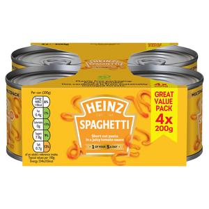 Heinz Spaghetti Great Value Pack 4 x 200g - gallery image 2