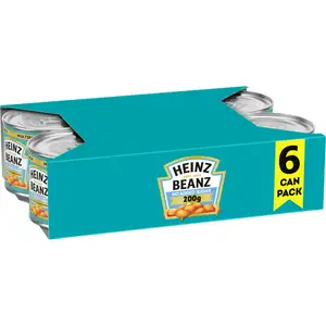 Heinz Baked Beans No Added Sugar in a Rich Tomato Sauce Great Value Pack 6x200g