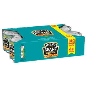 Heinz Baked Beans in a Rich Tomato Sauce 6x200g