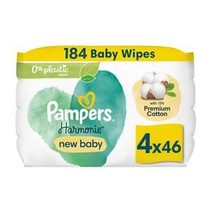 Pampers Harmonie New Plastic Free Baby Wet Wipes x184