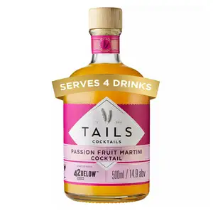 Tails Cocktails Passion Fruit Martini Cocktail Premixed Vodka Cocktail 50cl