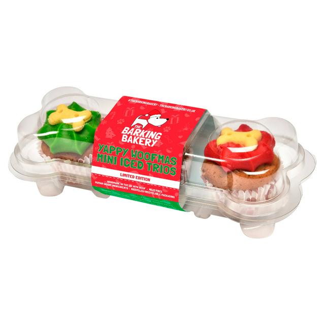 The Barking Bakery 38g Yappy Woofmas Mini Iced Trios Dog Treats, Limited Edition - gallery image 1