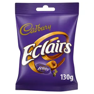 Cadbury Chocolate Eclairs Sweets Bag 130g