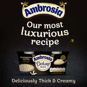 Ambrosia Deluxe 2 x 110g Madagascan Vanilla Rice Pudding Dessert Snack Pots - gallery image 4