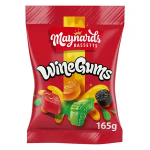 Maynards Bassetts Wine Gums Sweets Bag 165g