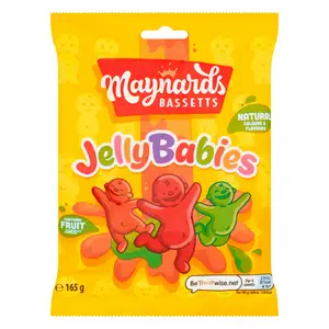 Maynards Bassetts Jelly Babies Sweets Bag 165g