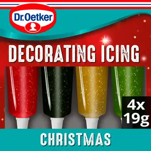 Dr. Oetker Christmas Glittery Decorating Icing 4x19g