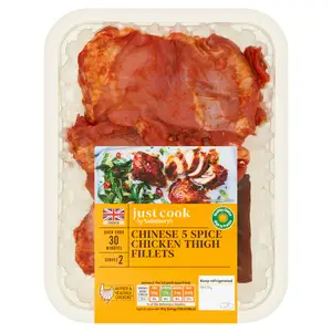 Sainsbury's Just Cook British Thigh Fillets with Sticky Chinese 5 Spice 380g