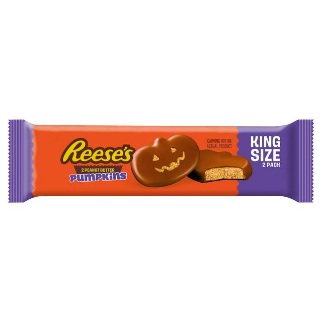 Reese's 2 x Kingsize Peanut Butter & Milk Chocolate Flavoured Pumpkins 68g - gallery image 1