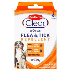 Bob Martin Clear Flea Tablets For Cats Small Dogs Puppies Treatment x3 11.4mg Sainsbury s