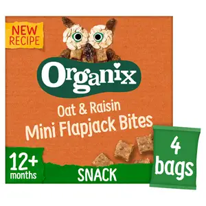 Organix Oat & Raisin Mini Flapjack Bites 12+ Months 4x20g