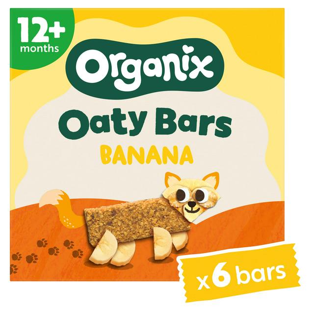 Organix 6 x 23g Banana Oaty Bars Toddler Multipack Snacks - gallery image 1