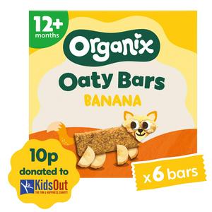 Organix 6 x 23g Banana Oaty Bars Toddler Multipack Snacks