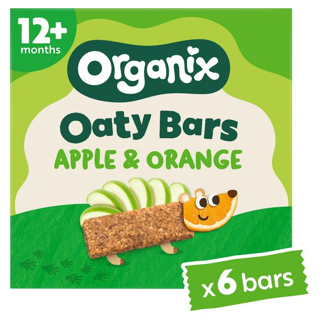 Organix 6 x 23g Apple & Orange Oaty Bars Toddler Multipack Snacks - gallery image 1