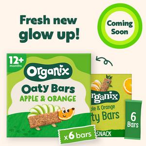 Organix 6 x 23g Apple & Orange Oaty Bars Toddler Multipack Snacks - gallery image 2
