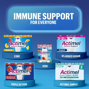 Actimel Triple Action Strawberry & Pomegranate Yoghurt Drink 8 x 100g - gallery image 5