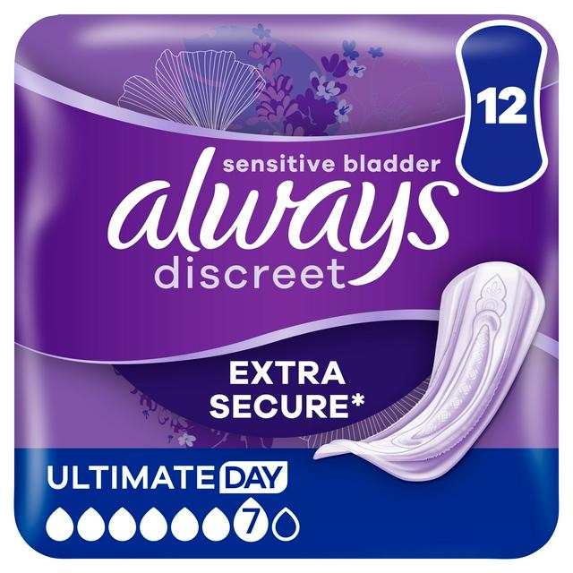 Always Discreet Women Ultimate Day Incontinence Pads x12