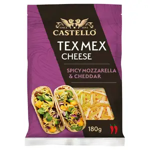 Castello Tex Mex Spicy Mozzarella & Cheddar Grated Cheese 180g