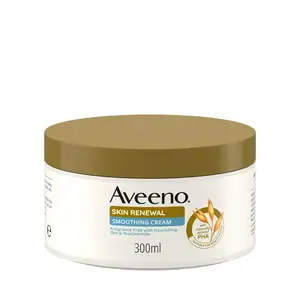 Aveeno Skin Renewal Smoothing Cream Fragrance Free Moisturiser 300ml