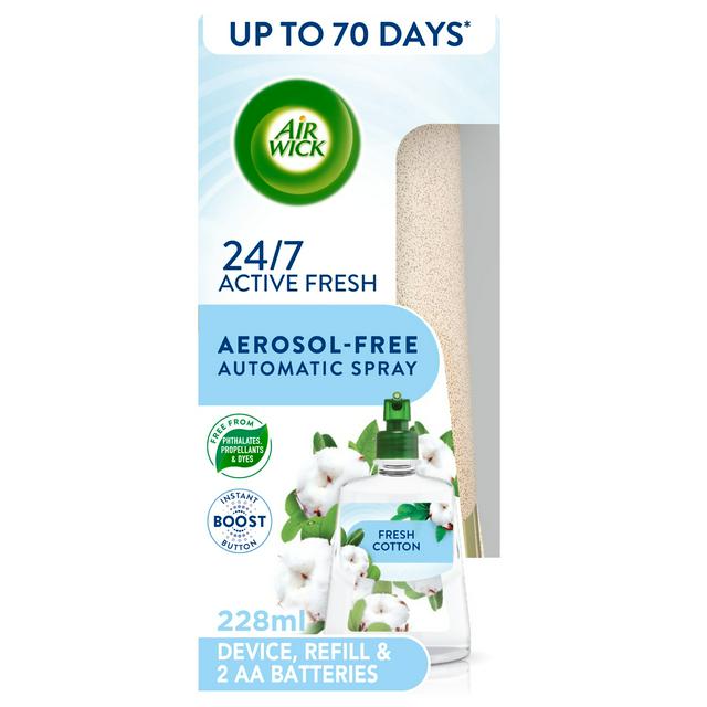 Air Wick Fresh Cotton Aerosol Free Automatic Spray Kit
