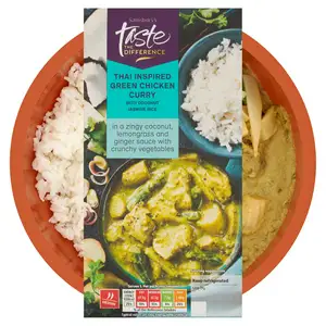 Sainsbury's Thai Inspired Green Chicken Curry Ready Meal For 1, Taste the Difference 400g